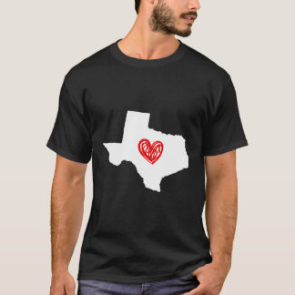 Kärlek Texas Heart Hoodie T Shirt