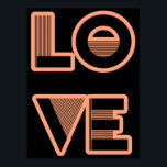 KÄRLEK textdesign, art deco stil (valfritt färg) Poster<br><div class="desc">Textdesign för KÄRLEK, rosa och svart, konst deco stil. För älskare, bröllop, motorer. Obs! Du kan ändra den svarta bakgrunden om det behövs. Klicka på anpassa den, EDIT och sedan på bakgrund. Kontakta oss gärna för anpassningsbar färg eller anpassningsbar (t.ex. med namn eller ett datum på poster). Kontaktknappen finns ovanför...</div>