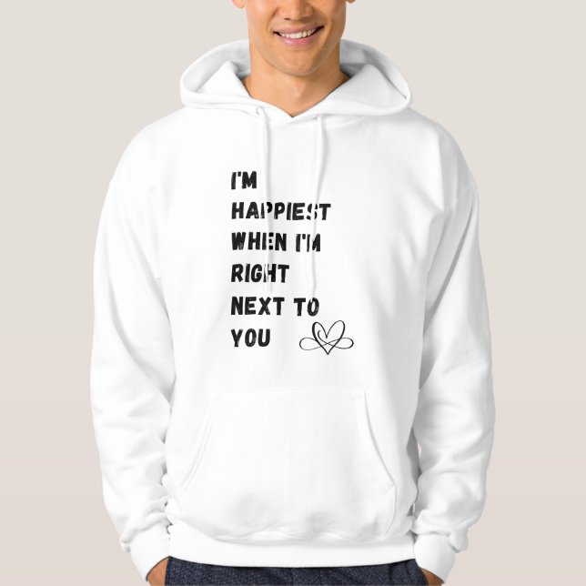 Kärlek texthoodie hoodie (Framsida)