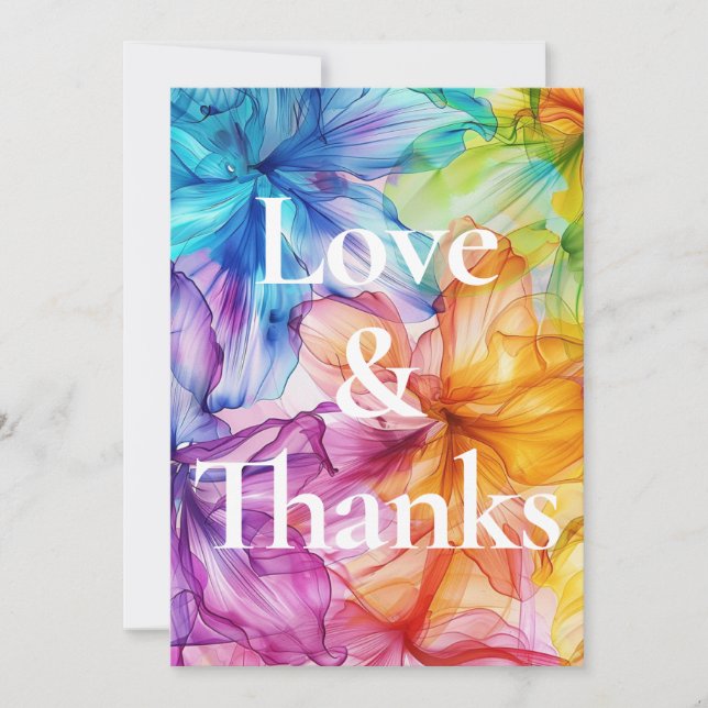 ❤️ KÄRLEK & THANKS Etheral Bloom Tack Kort (Framsida)