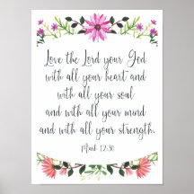 Kärlek the Lord Your God Blommigt