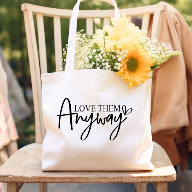 Kärlek Them ändå Faith | Typ | Hope Bible Verse Tygkasse (Skapare uppladdad)