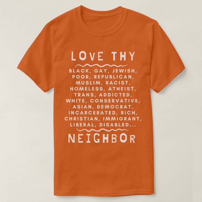 Kärlek Thy granne 1 T Shirt (Design framsida)