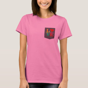 kärlek Tie-dye-kamouflage, fiktiva fickor kärlek 7 T Shirt