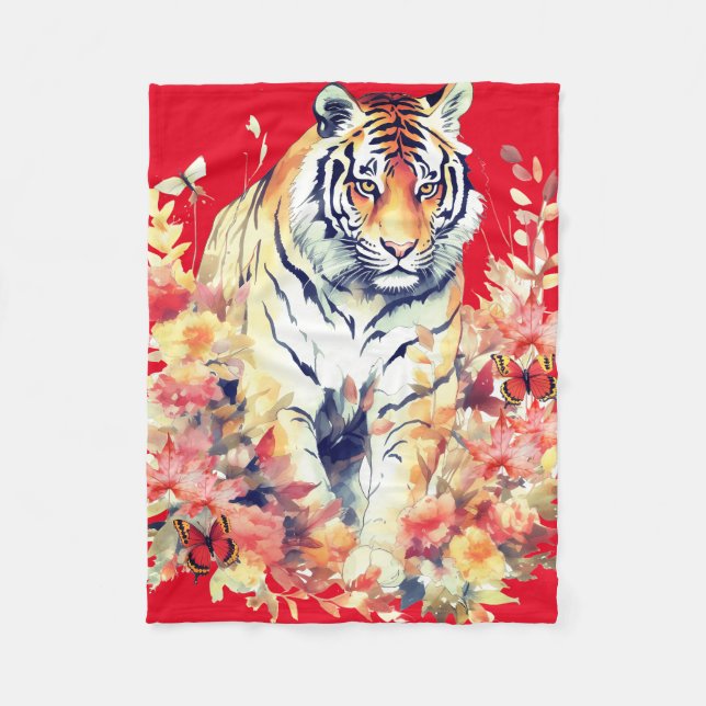 Kärlek Tigers titta inte längre Fleecefilt (Framsidan)
