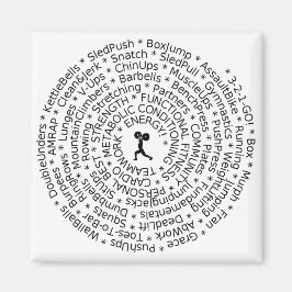 KÄRLEK TILL ARBETSKOUT - Korspassad design Magnet