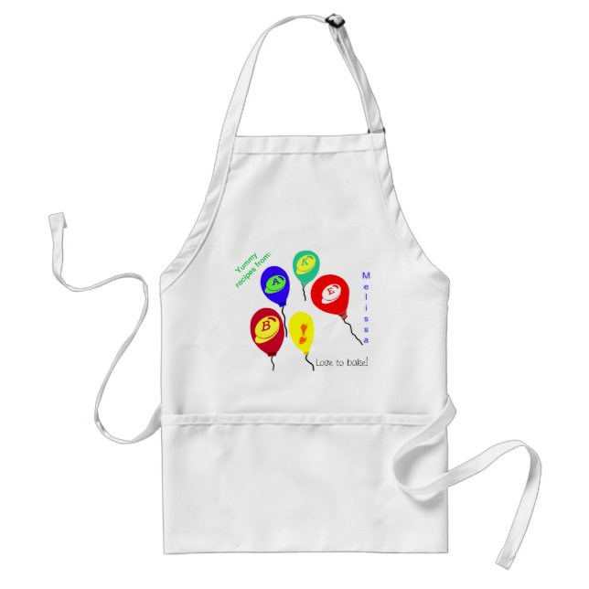 Kärlek till Bake Candy Bits Balloons Apron CUSTOMI Förkläde (Framsidan)