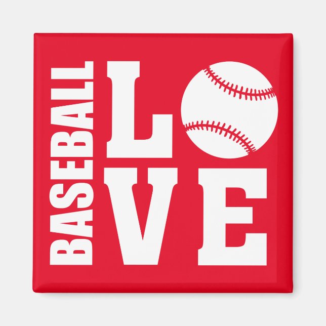 Kärlek till baseboll magnet (Framsidan)