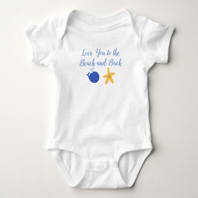 Kärlek till Beach och Baby Bodykosten T Shirt (Framsida)