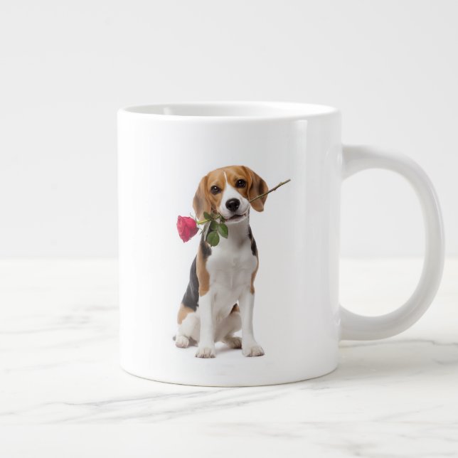 Kärlek till Beagle Jumbo Mugg (Höger)