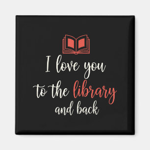 Kärlek till biblioteket och tillbaka rolig bibliot magnet