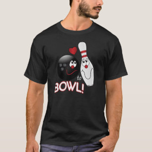 Kärlek till Bowl - Anpassa Bowling T-Shirt