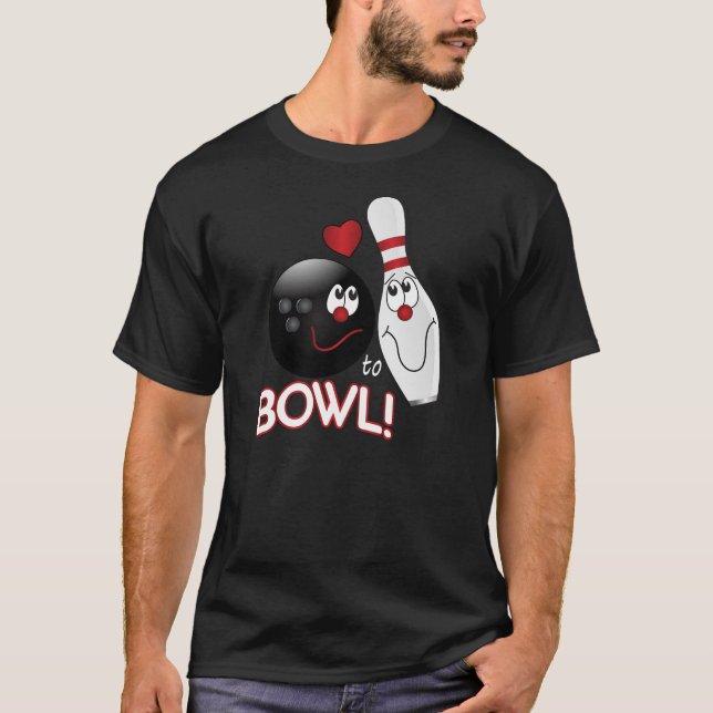 Kärlek till Bowl - Anpassa Bowling T-Shirt (Framsida)