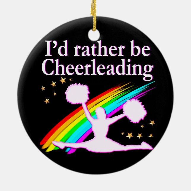 KÄRLEK TILL CHEERLEAD JULGRANSPRYDNAD KERAMIK (Baksidan)