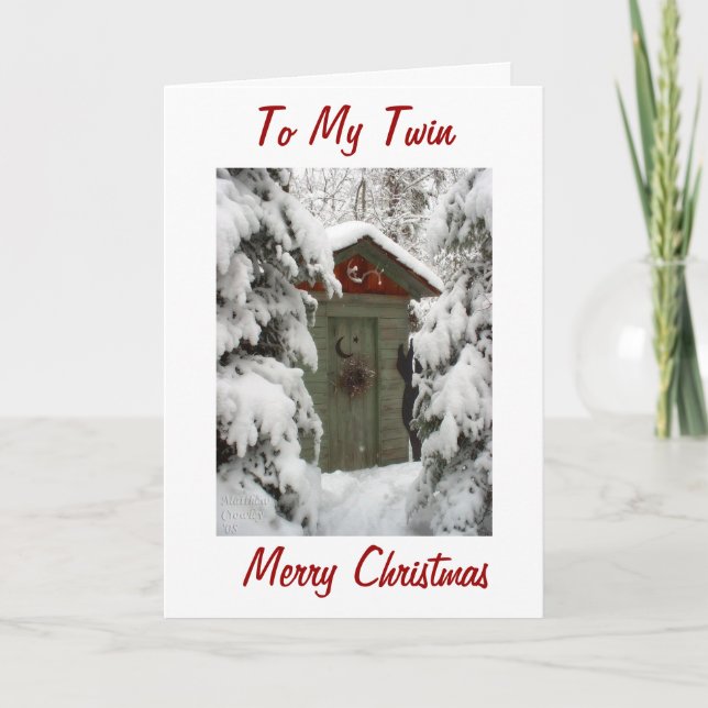 KÄRLEK TILL  "CHRISTMAS" MED MIN ***TWIN*** HELGKORT (Framsida)