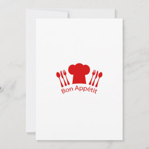 Kärlek till Cook Chef Hat Bon Appetit Inbjudningar