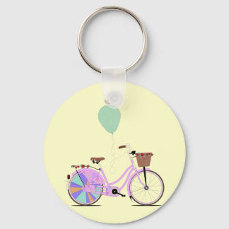 Kärlek till Cycle på min Rosa Bike av Andy Scullio Nyckelring