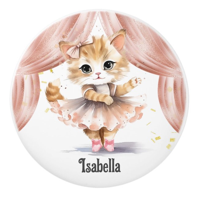 Kärlek till Dance Ballet Shoes Namn-låda Knopp (Framsidan)