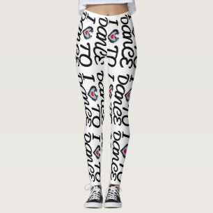 Kärlek till Dance Yoga Gym Exercise Leggings Byxor