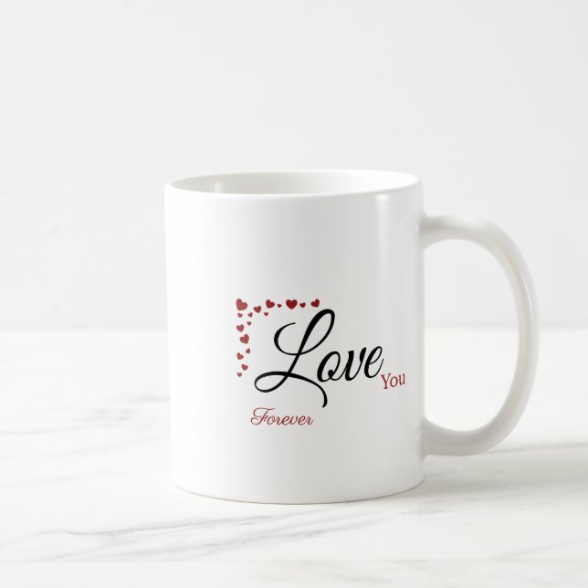 Kärlek till dig för alltid Kaffe kopp Alla hjärtan (Höger)