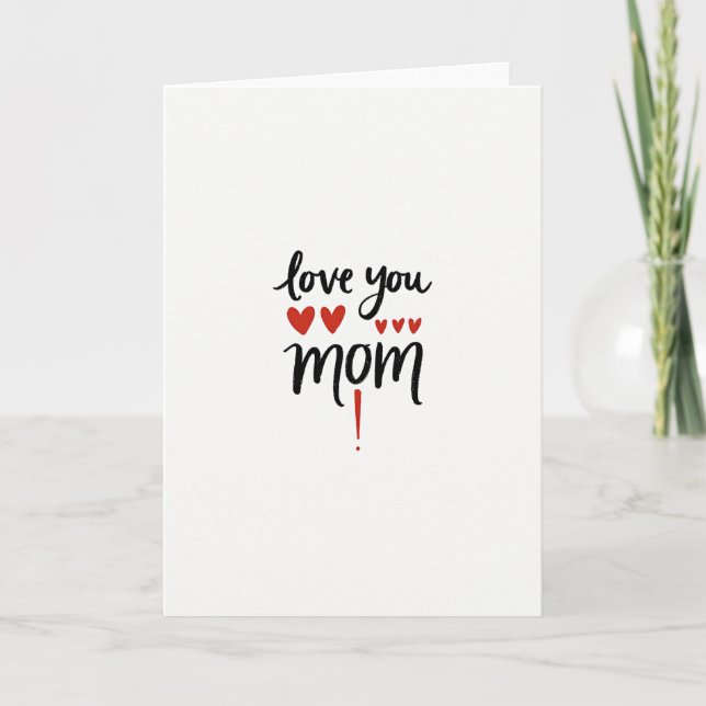 Kärlek till dig mamma Enkel konstkort Kort (Framsida)
