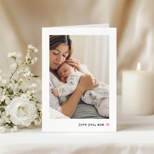 Kärlek till dig, mamma Foto och hjärta i valfri Kort
