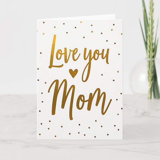 Kärlek till dig Mamma Glitter Konstkort Kort (Framsida)