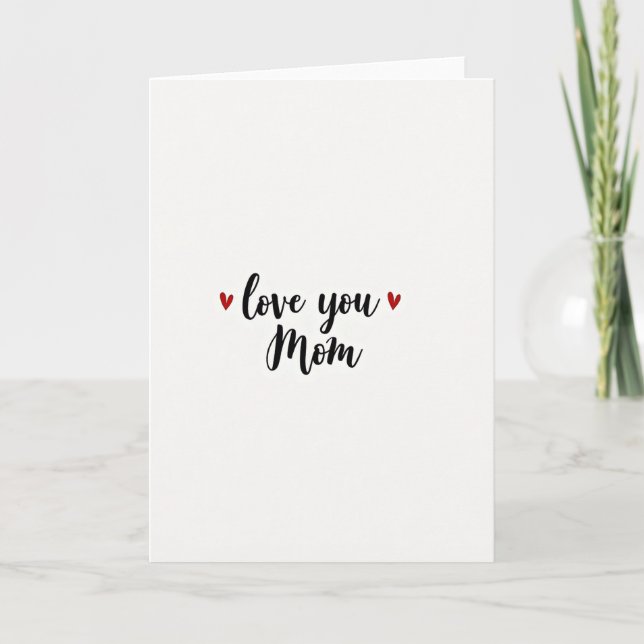 Kärlek till dig Mamma Handskriven Kort (Framsida)