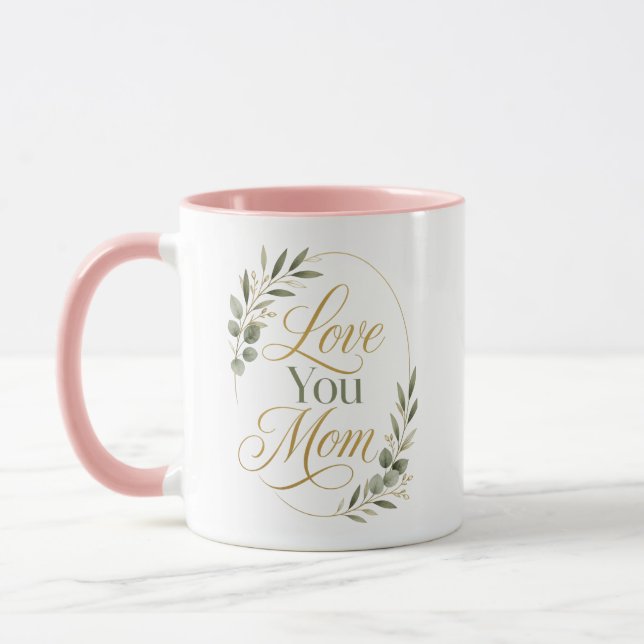 Kärlek till dig Mamma Personlig Botanisk Mugg (Vänster)