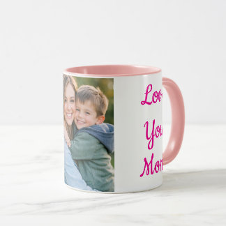 Kärlek till dig Mamma Personlig Foto Mugg | Rosa &