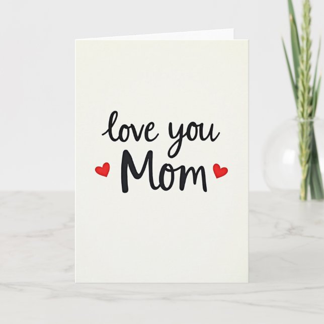 Kärlek till dig Mamma Skriptad konstkort Kort (Framsida)