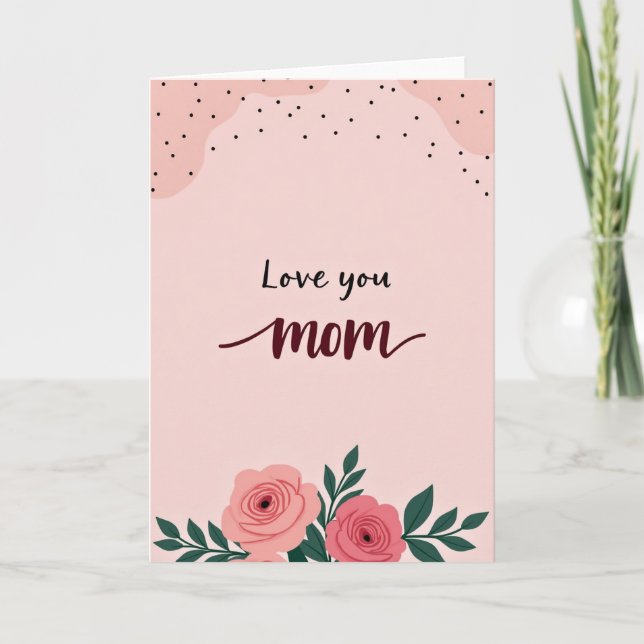 Kärlek till dig mamma söta kort (Framsida)