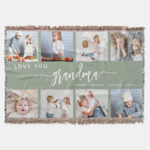 Kärlek till dig, mormor 8 Fotosammanställning Sage Filt