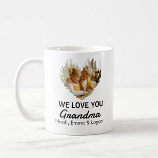 Kärlek till dig Mormor Hjärtfoto Kaffe Mugg
