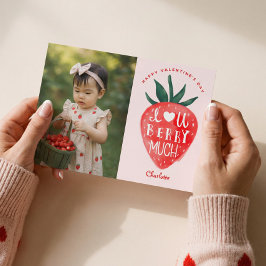 Kärlek till dig Mycket Jordgubb Valentine Foto Helgkort