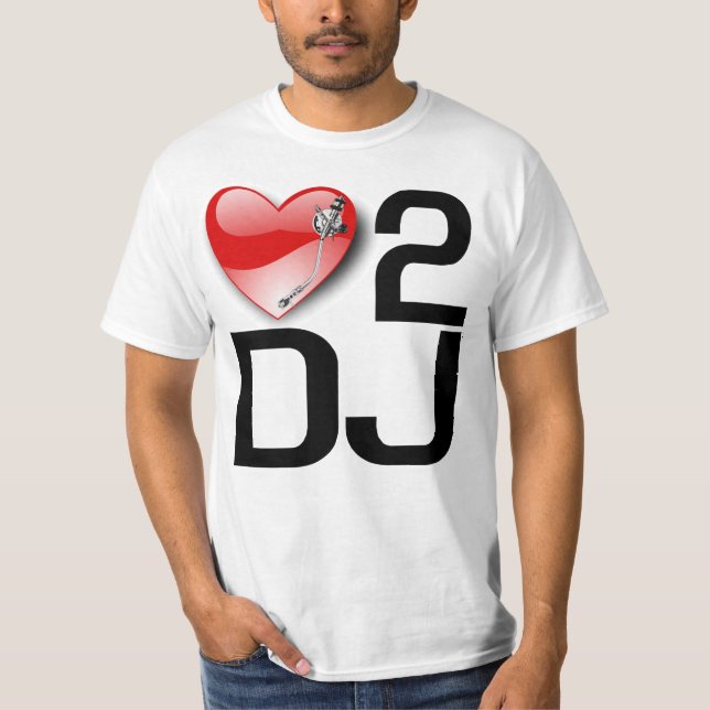 KÄRLEK TILL DJ-T-tröja T-shirt (Framsida)
