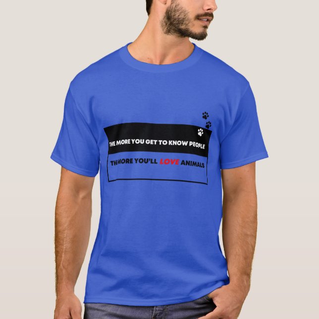Kärlek till djur vän t shirt (Framsida)