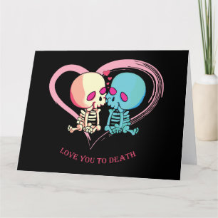 Kärlek till döden för Valentines day. Tack Kort