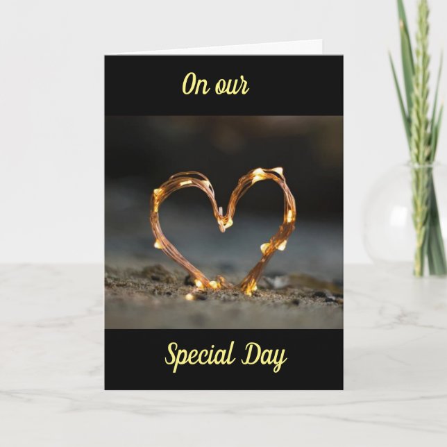 KÄRLEK TILL "DU" PÅ "VÅR ANNIVERSARY" KORT (Framsida)