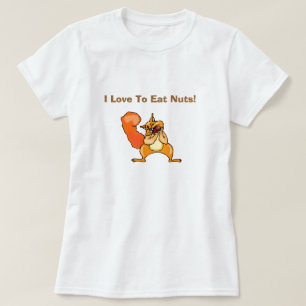 Kärlek till Eat Nöt Funny Dirty Humor Joke Fåni Tee Shirt