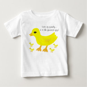 Kärlek till familjegula ankor Baby-bodys Tee