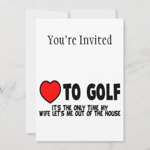 Kärlek till Golf Inbjudningar