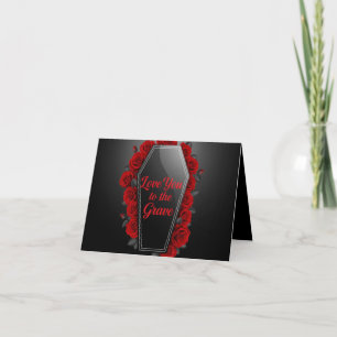 Kärlek till Grave Card Tack Kort