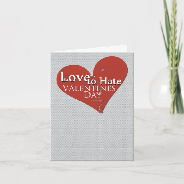 Kärlek till Hate Valentines day-gratulationskort Helgkort (Framsida)