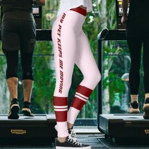 Kärlek till husdjur Rosa djup burgunderröd special Leggings