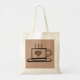 Kärlek till kaffe tygkasse