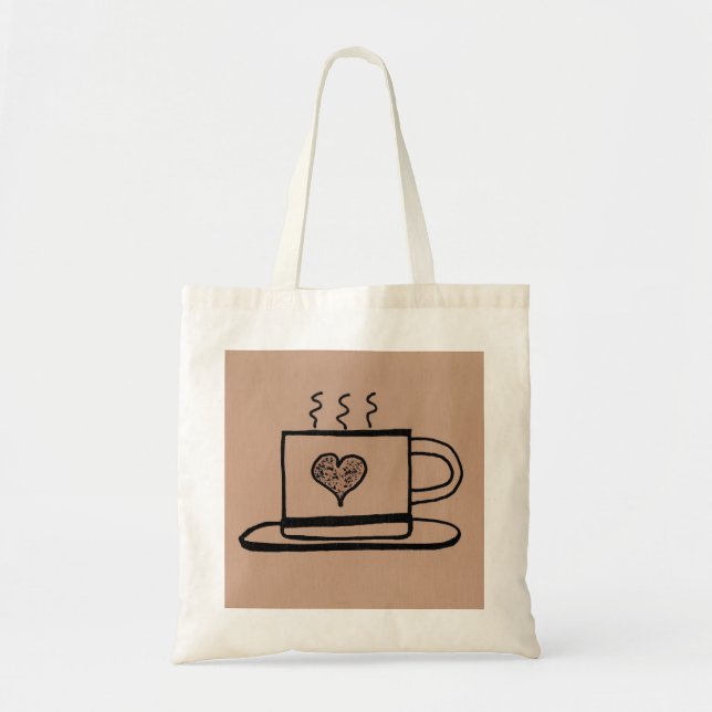 Kärlek till kaffe tygkasse (Framsidan)