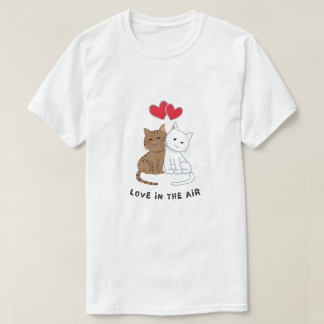 Kärlek till katter och skönhet t shirt (Design framsida)