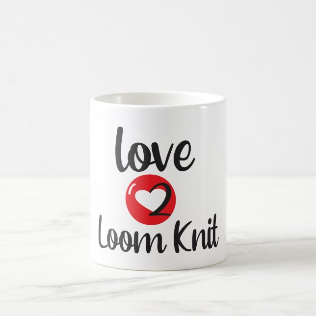 Kärlek till Loom Sticka Kaffemugg (Center)