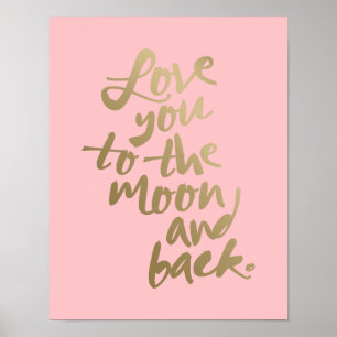 KÄRLEK TILL MÅNE 11x14'" TYPOGRAFI POSTER